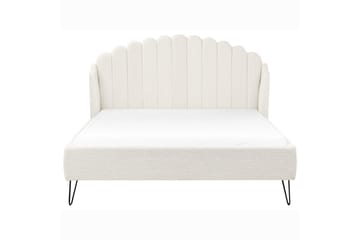 Säng med lamellram Ambillou - Vit, Svart, 160x200 cm - Möbler - Säng - Sängram & sängstomme