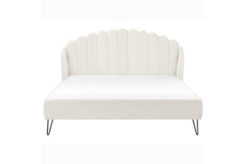 Säng med lamellram Ambillou - Vit, Svart, 180x200 cm - Möbler - Säng - Sängram & sängstomme