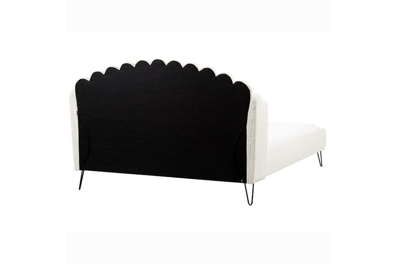 Säng med lamellram Ambillou - Vit, Svart, 180x200 cm - Möbler - Säng - Sängram & sängstomme