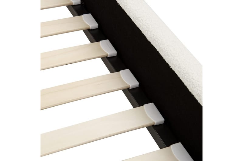 Säng med lamellram Ambillou - Vit, Svart, 180x200 cm - Möbler - Säng - Sängram & sängstomme