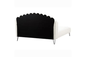 Säng med lamellram Ambillou - Vit, Svart, 180x200 cm - Möbler - Säng - Sängram & sängstomme