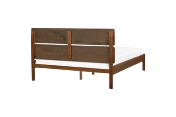 Säng med lamellram Boisset - Brun/Gummiträ, 160x200 cm - Möbler - Säng - Sängram & sängstomme