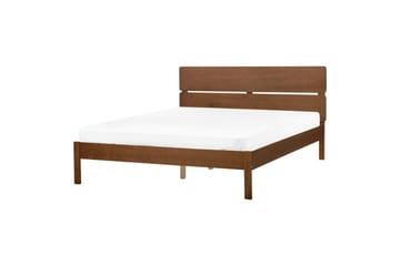 Säng med lamellram Boisset - Brun/Gummiträ, 160x200 cm - Möbler - Säng - Sängram & sängstomme