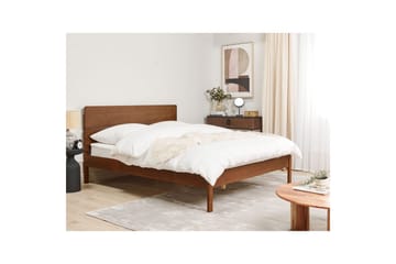 Säng med lamellram Boisset - Brun/Gummiträ, 160x200 cm - Möbler - Säng - Sängram & sängstomme