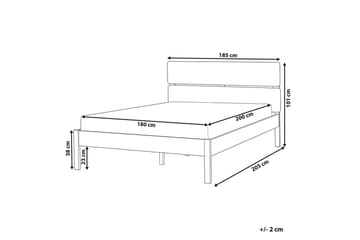Säng med lamellram Boisset - Brun/Gummiträ, 180x200 cm - Möbler - Säng - Sängram & sängstomme