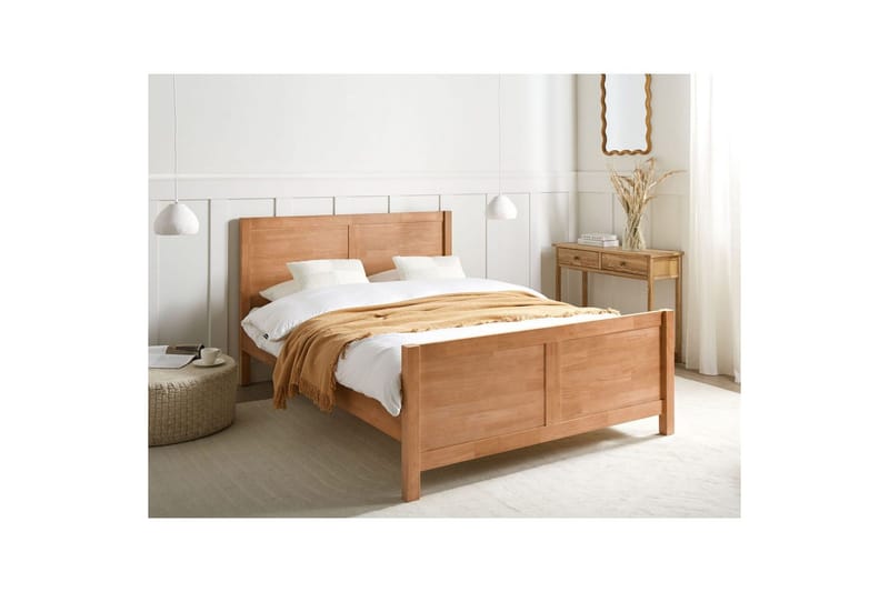 Säng med lamellram Champagnat - Ljus trä, 140x200 cm - Möbler - Säng - Sängram & sängstomme