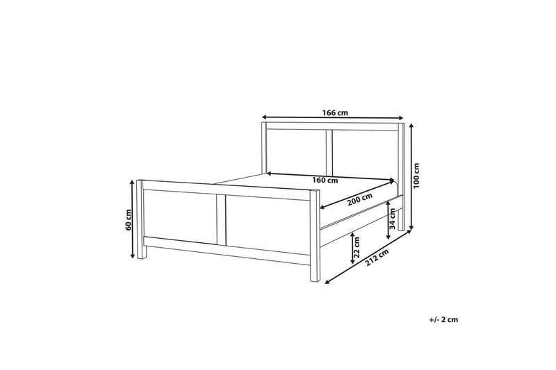 Säng med lamellram Champagnat - Ljus trä, 160x200 cm - Möbler - Säng - Sängram & sängstomme