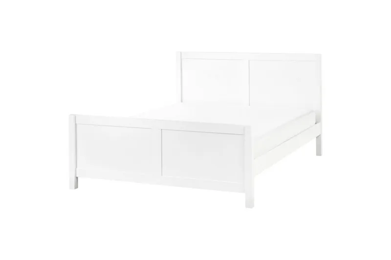 Säng med lamellram Champagnat, Vit, 140x200 cm