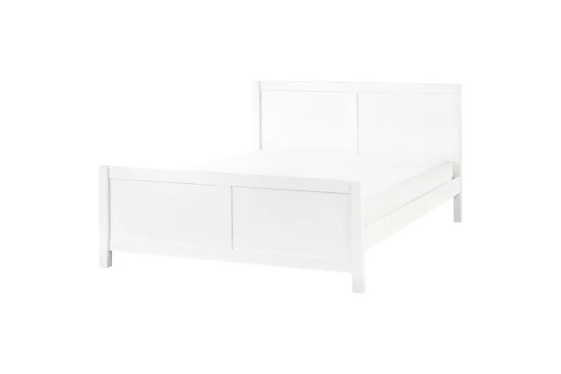 Säng med lamellram Champagnat, Vit, 160x200 cm