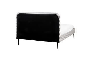 Säng med lamellram Flayat - Grå, svart, 140x200 cm - Möbler - Säng - Sängram & sängstomme