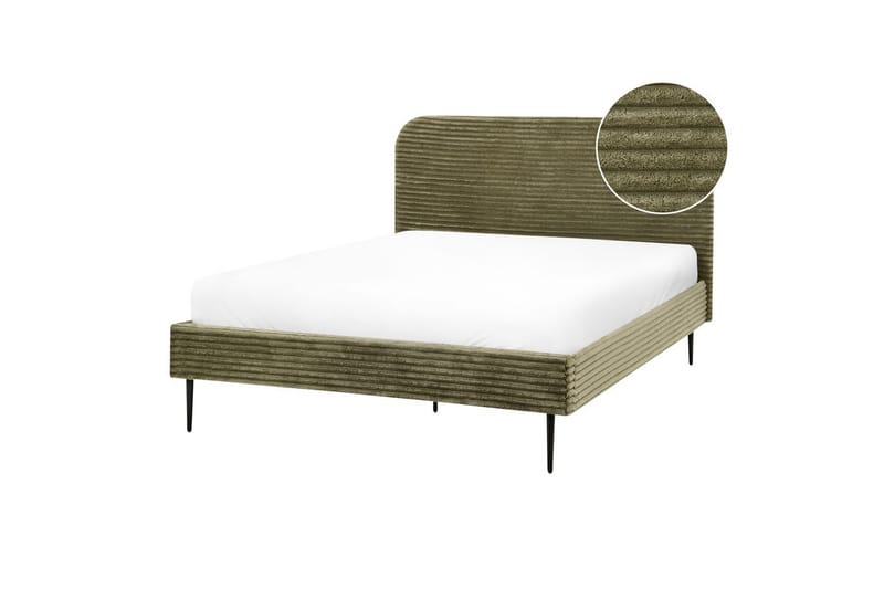 Säng med lamellram Flayat - Grön, Svart, 140x200 cm - Möbler - Säng - Sängram & sängstomme