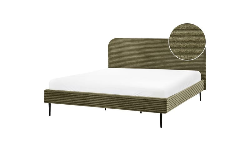 Säng med lamellram Flayat - Grön, Svart, 180x200 cm - Möbler - Säng - Sängram & sängstomme