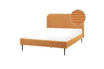 Säng med lamellram Flayat - Orange, svart, 140x200 cm - Möbler - Säng - Sängram & sängstomme