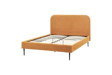 Säng med lamellram Flayat - Orange, svart, 140x200 cm - Möbler - Säng - Sängram & sängstomme