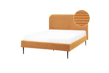 Säng med lamellram Flayat - Orange, svart, 140x200 cm - Möbler - Säng - Sängram & sängstomme