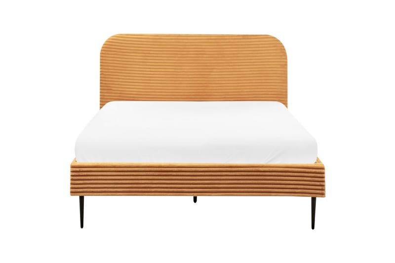 Säng med lamellram Flayat - Orange, svart, 140x200 cm - Möbler - Säng - Sängram & sängstomme