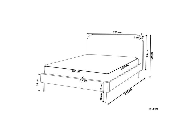 Säng med lamellram Flayat - Orange, svart, 160x200 cm - Möbler - Säng - Sängram & sängstomme