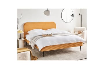 Säng med lamellram Flayat - Orange, svart, 160x200 cm - Möbler - Säng - Sängram & sängstomme