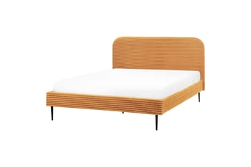 Säng med lamellram Flayat - Orange, svart, 160x200 cm - Möbler - Säng - Sängram & sängstomme