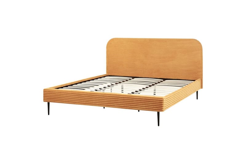 Säng med lamellram Flayat - Orange, svart, 180x200 cm - Möbler - Säng - Sängram & sängstomme
