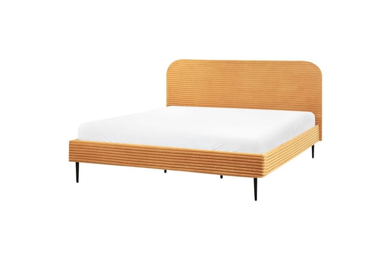 Säng med lamellram Flayat - Orange, svart, 180x200 cm - Möbler - Säng - Sängram & sängstomme