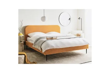 Säng med lamellram Flayat - Orange, svart, 180x200 cm - Möbler - Säng - Sängram & sängstomme