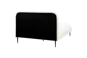 Säng med lamellram Flayat - Vit, Svart, 140x200 cm - Möbler - Säng - Sängram & sängstomme
