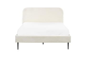 Säng med lamellram Flayat - Vit, Svart, 140x200 cm - Möbler - Säng - Sängram & sängstomme