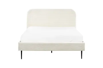 Säng med lamellram Flayat - Vit, Svart, 140x200 cm - Möbler - Säng - Sängram & sängstomme