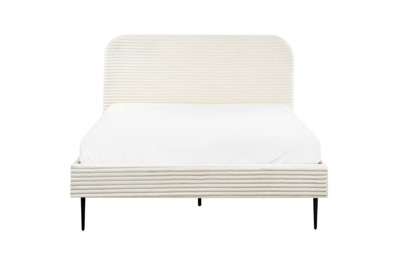 Säng med lamellram Flayat - Vit, Svart, 140x200 cm - Möbler - Säng - Sängram & sängstomme