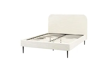 Säng med lamellram Flayat - Vit, Svart, 140x200 cm - Möbler - Säng - Sängram & sängstomme