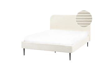 Säng med lamellram Flayat - Vit, Svart, 140x200 cm - Möbler - Säng - Sängram & sängstomme