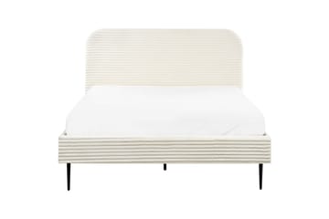 Säng med lamellram Flayat - Vit, Svart, 140x200 cm - Möbler - Säng - Sängram & sängstomme