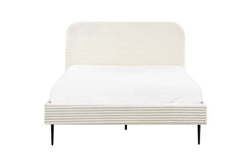 Säng med lamellram Flayat - Vit, Svart, 140x200 cm - Möbler - Säng - Sängram & sängstomme