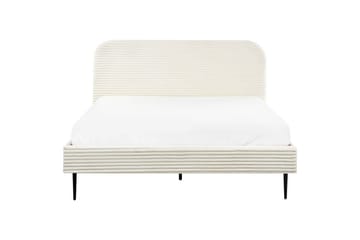 Säng med lamellram Flayat - Vit, Svart, 160x200 cm - Möbler - Säng - Sängram & sängstomme