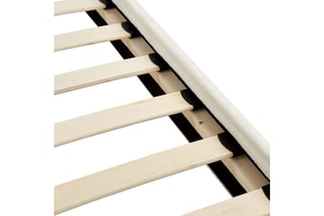 Säng med lamellram Flayat - Vit, Svart, 160x200 cm - Möbler - Säng - Sängram & sängstomme