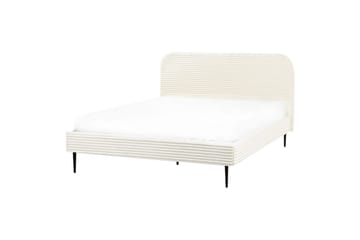 Säng med lamellram Flayat - Vit, Svart, 160x200 cm - Möbler - Säng - Sängram & sängstomme