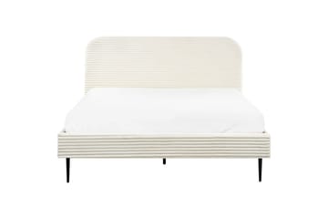 Säng med lamellram Flayat - Vit, Svart, 160x200 cm - Möbler - Säng - Sängram & sängstomme