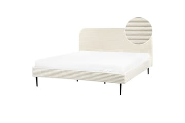 Säng med lamellram Flayat - Vit, Svart, 180x200 cm - Möbler - Säng - Sängram & sängstomme