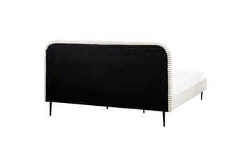 Säng med lamellram Flayat - Vit, Svart, 180x200 cm - Möbler - Säng - Sängram & sängstomme