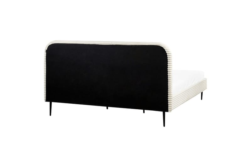 Säng med lamellram Flayat - Vit, Svart, 180x200 cm - Möbler - Säng - Sängram & sängstomme