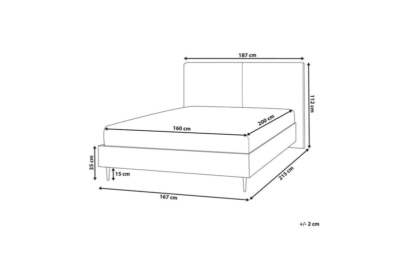 Säng med lamellram Izernore - 160x200 cm - Möbler - Säng - Sängram & sängstomme