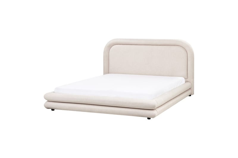 Säng med lamellram Lavardens - Ljusbeige, svart, 160x200 cm - Möbler - Säng - Sängram & sängstomme