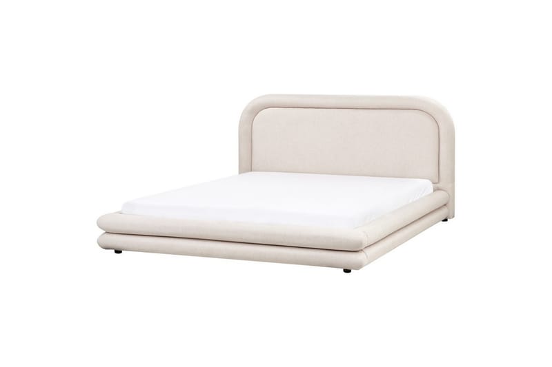 Säng med lamellram Lavardens, Ljusbeige, svart, 180x200 cm