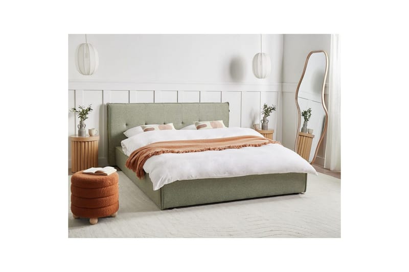 Säng med lamellram Lestre - Grön, Svart, 160x200 cm - Möbler - Säng - Sängram & sängstomme