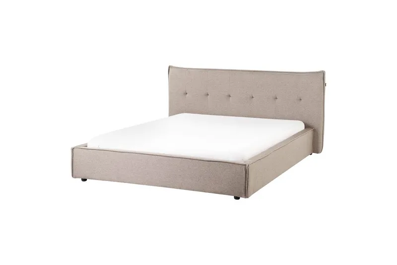 Säng med lamellram Lestre, Taupe, svart, 160x200 cm