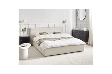 Säng med lamellram Lestre - Vit, Svart, 160x200 cm - Möbler - Säng - Sängram & sängstomme