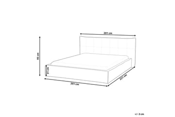 Säng med lamellram Lestre - Vit, Svart, 160x200 cm - Möbler - Säng - Sängram & sängstomme