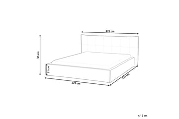 Säng med lamellram Lestre - Vit, Svart, 180x200 cm - Möbler - Säng - Sängram & sängstomme