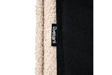 Säng med lamellram Limanton - Beige, ljust trä, svart/Bouclé, 180x200 cm - Möbler - Säng - Sängram & sängstomme